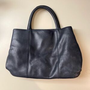 Bechamel navy leather handbag